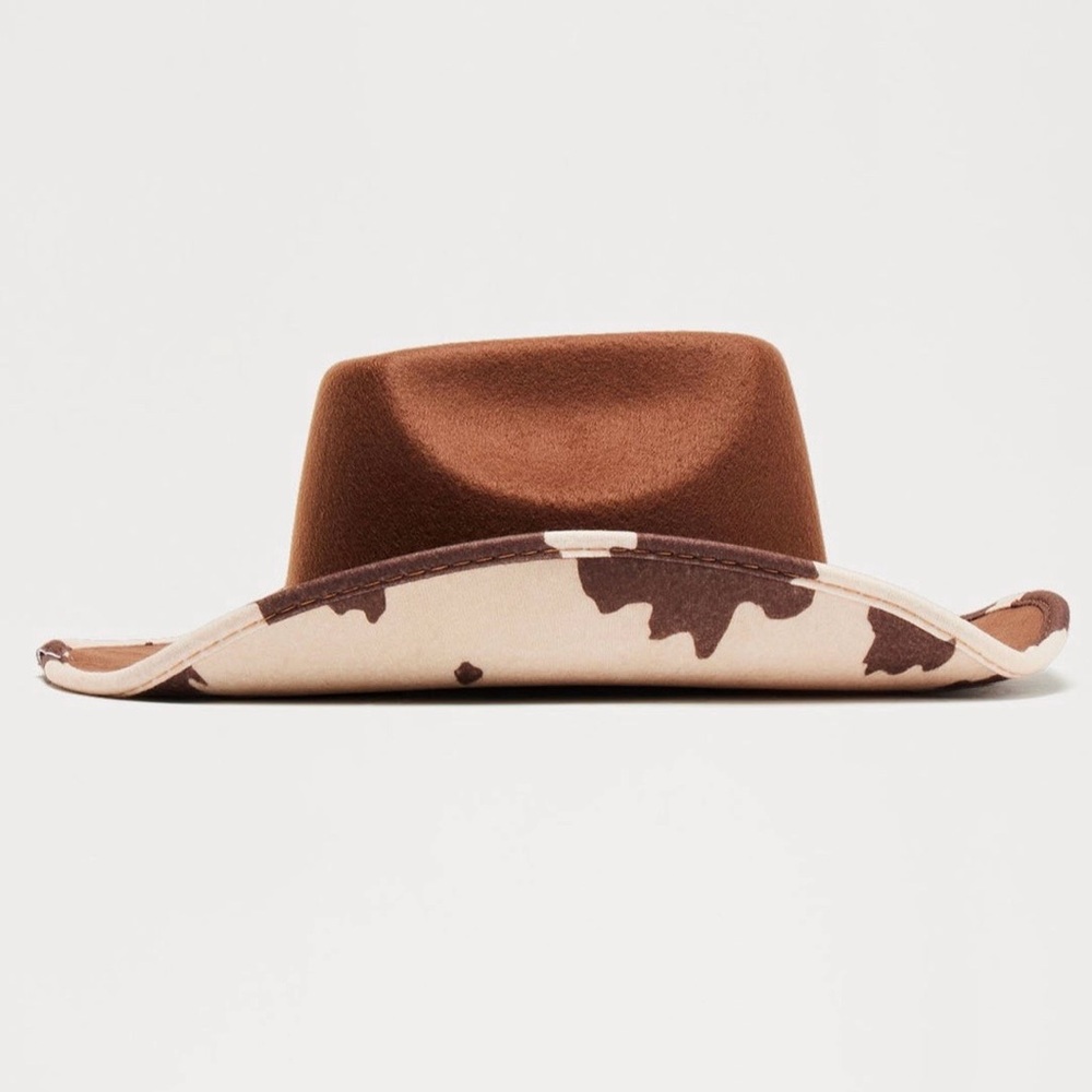 Fashion Nova Chocolate and Cream Cowgirl Hat - Picture 2 of 3